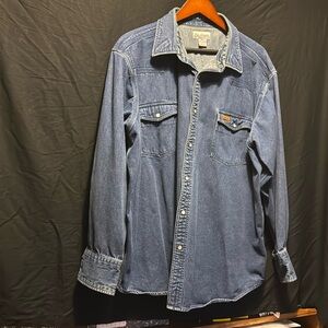 Carhartt Western Denim Pearl Snap Work Shirt Men’s 3X-Large